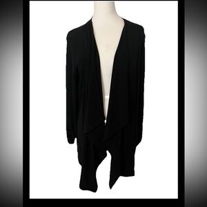 Chico’s Travelers 2 Black Open Front Cardigan Large 12